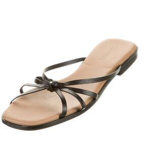 Flattered Black Leather Strappy Sandals – Size 38